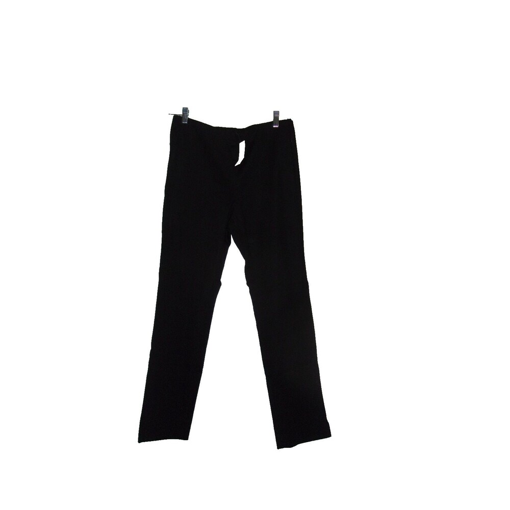 J. Jill Black Pants Essential Cotton Stretch Sz. 10 Zipper Pockets Cropped  New